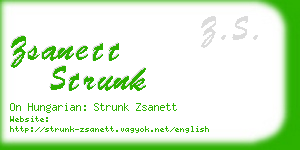 zsanett strunk business card